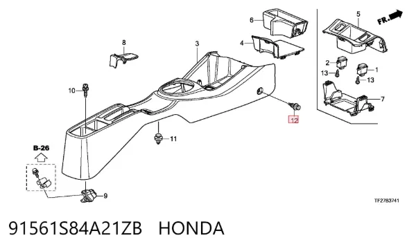  91561S84A21ZB Honda