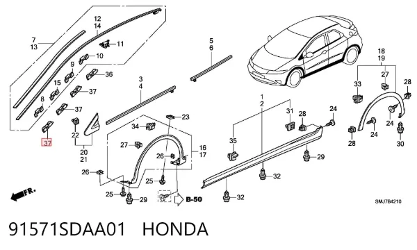  91571SDAA01 Honda