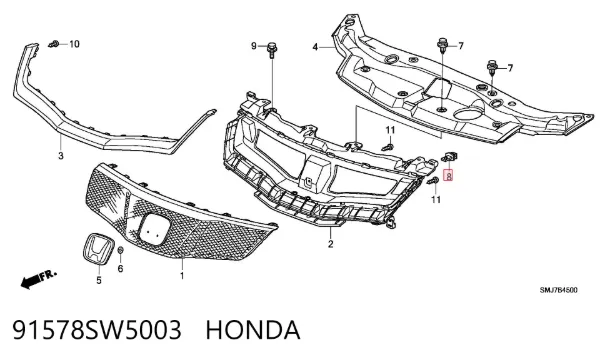  91578SW5003 Honda