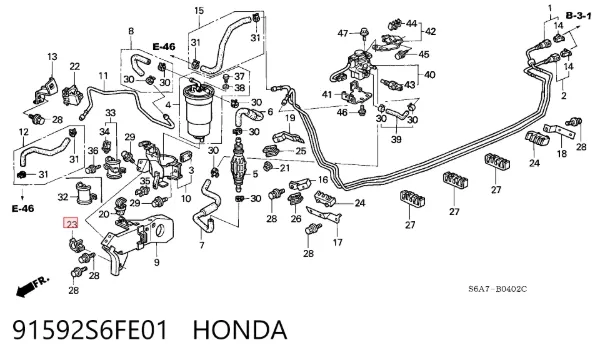  91592S6FE01 Honda