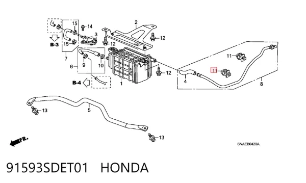  91593SDET01 Honda