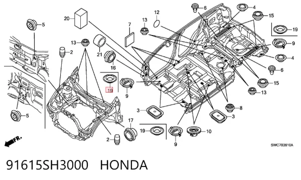  91615SH3000 Honda