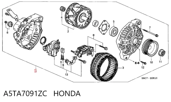 Генератор A5TA7091ZC Honda
