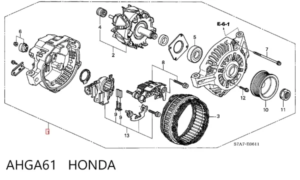 Генератор AHGA61 Honda