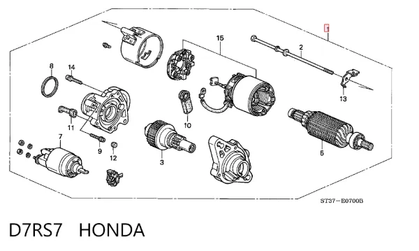Стартер D7RS7 Honda