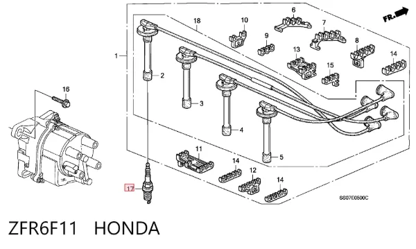 Свечи зажигания ZFR6F11 Honda