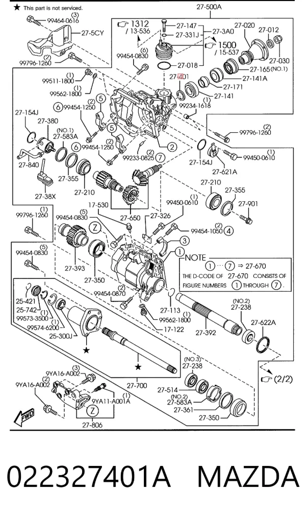  022327401A Mazda