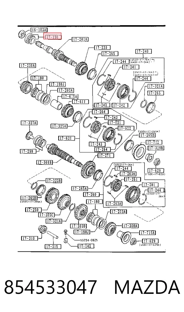 Подшипник ступицы 854533047 Mazda