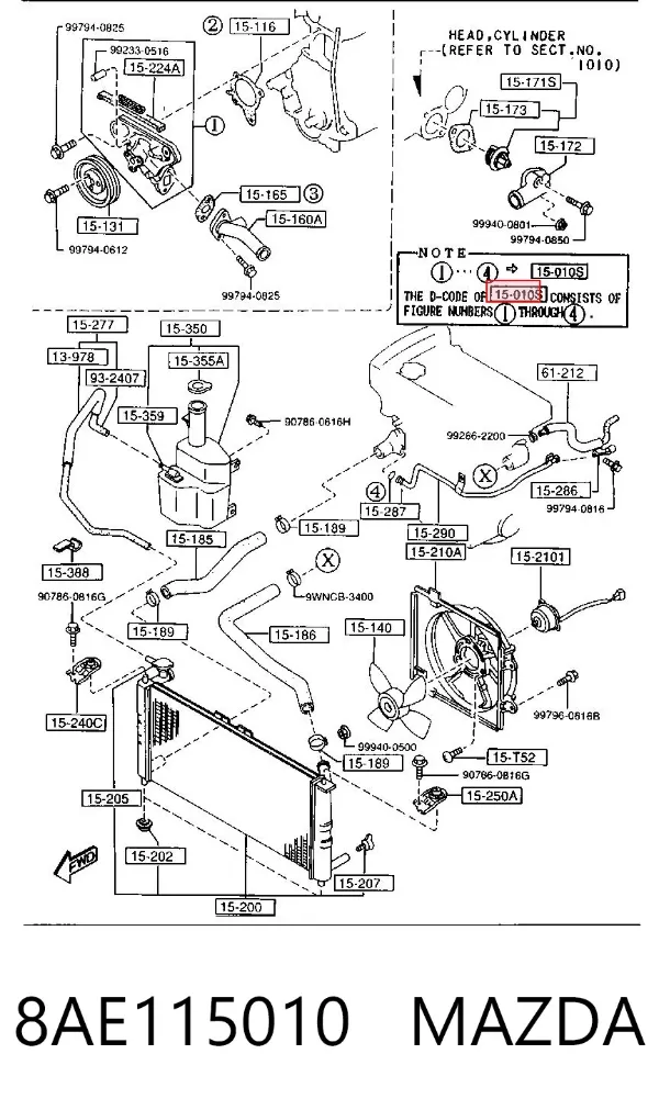 Помпа 8AE115010 Mazda