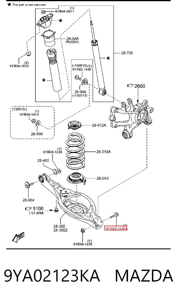 9YA02123KA Mazda