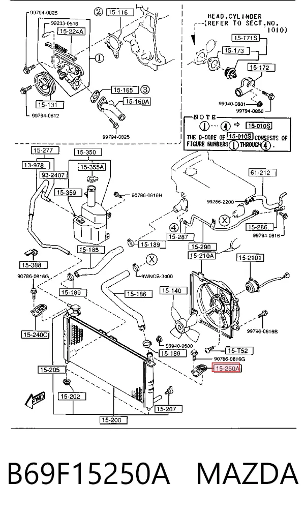  B69F15250A Mazda