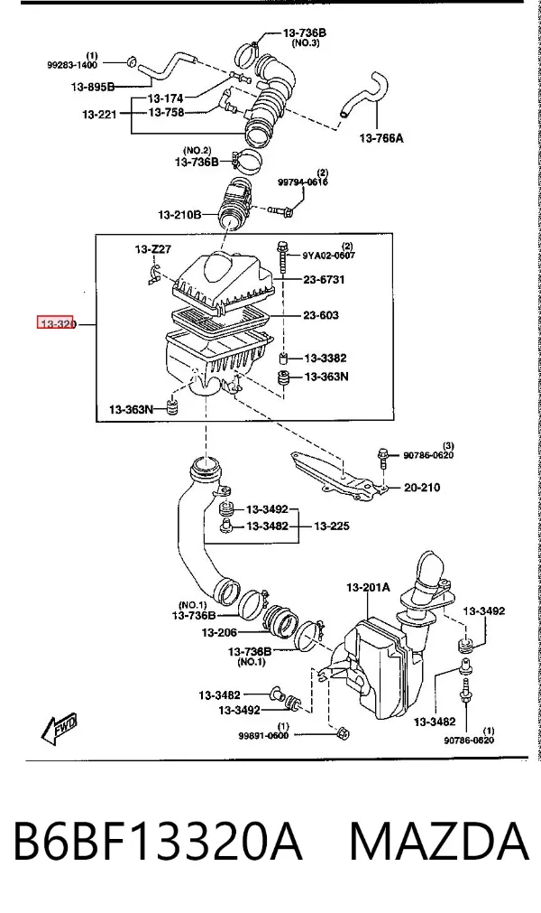  B6BF13320A Mazda