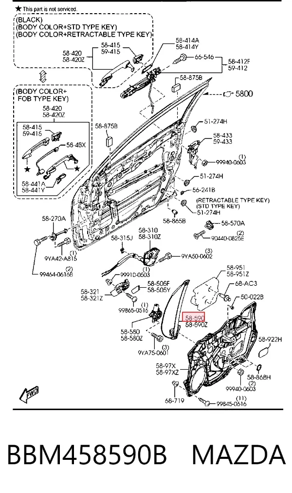  BBM458590B Mazda