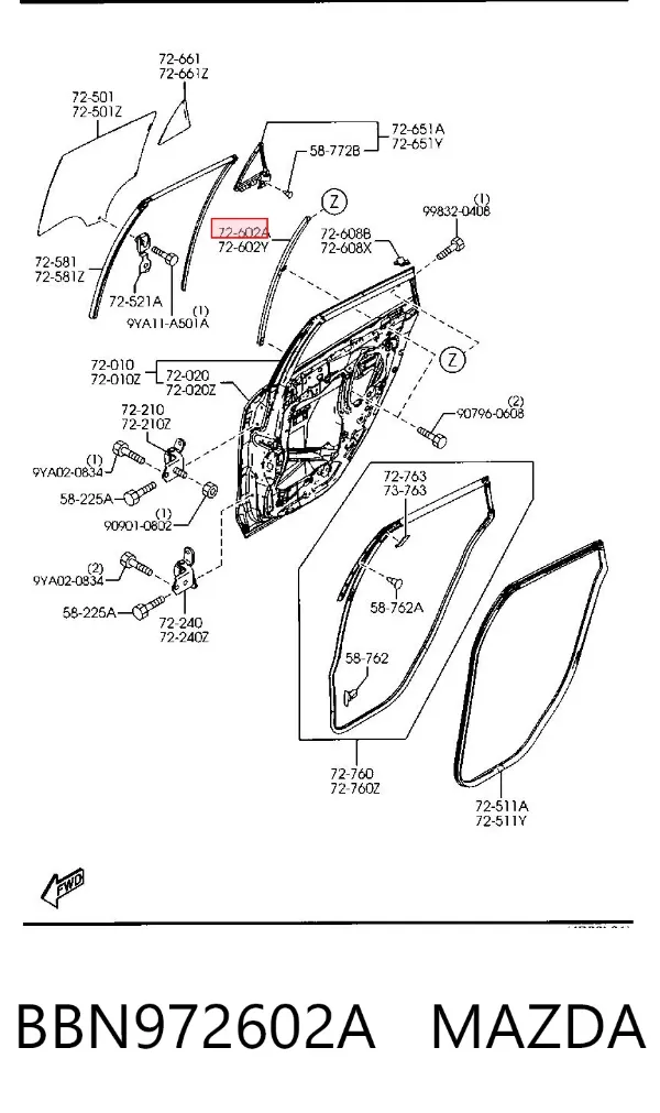  BBN972602A Mazda