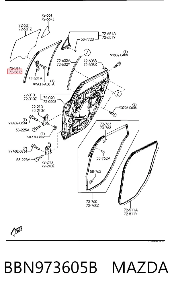  BBN973605B Mazda