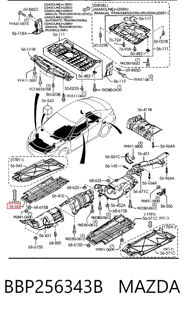  BBP256343B Mazda