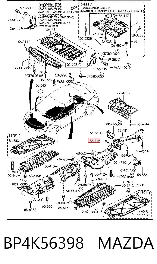  BP4K56398 Mazda
