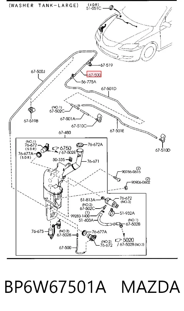  BP6W67501A Mazda