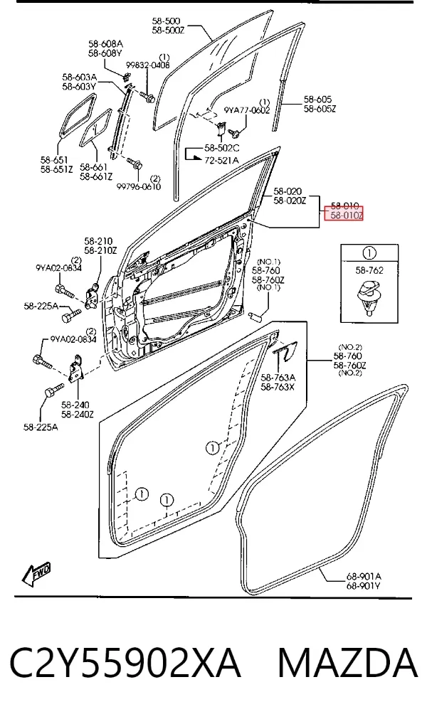 Дверь передняя левая Mazda 5 I
