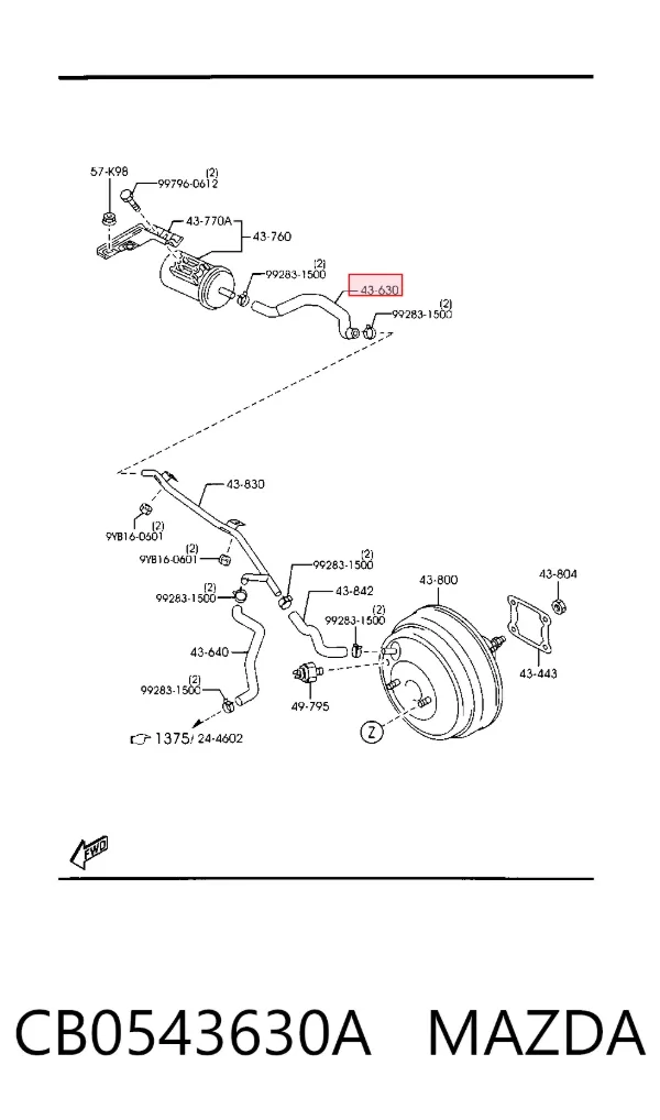  CB0543630A Mazda