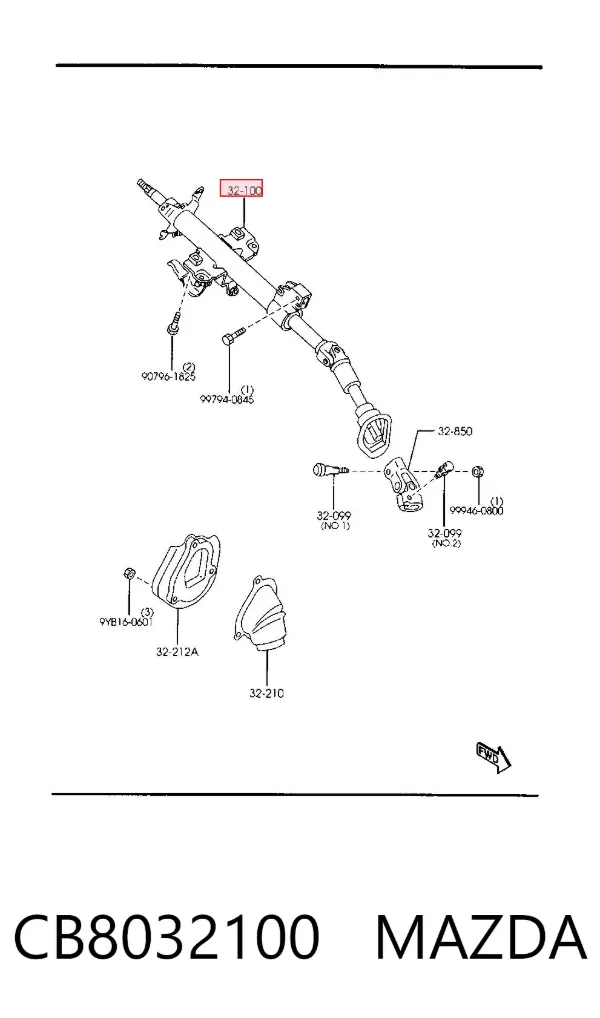 Рулевая колонка CB8032100 Mazda