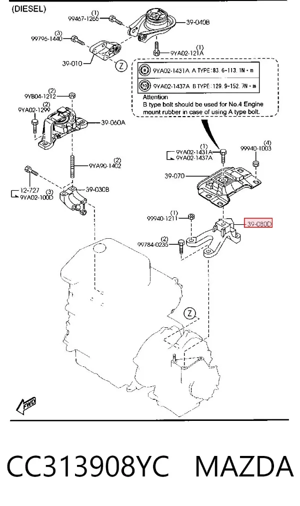  CC313908YC Mazda