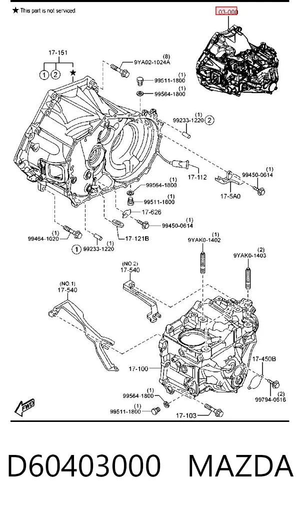 КПП D60403000 Mazda