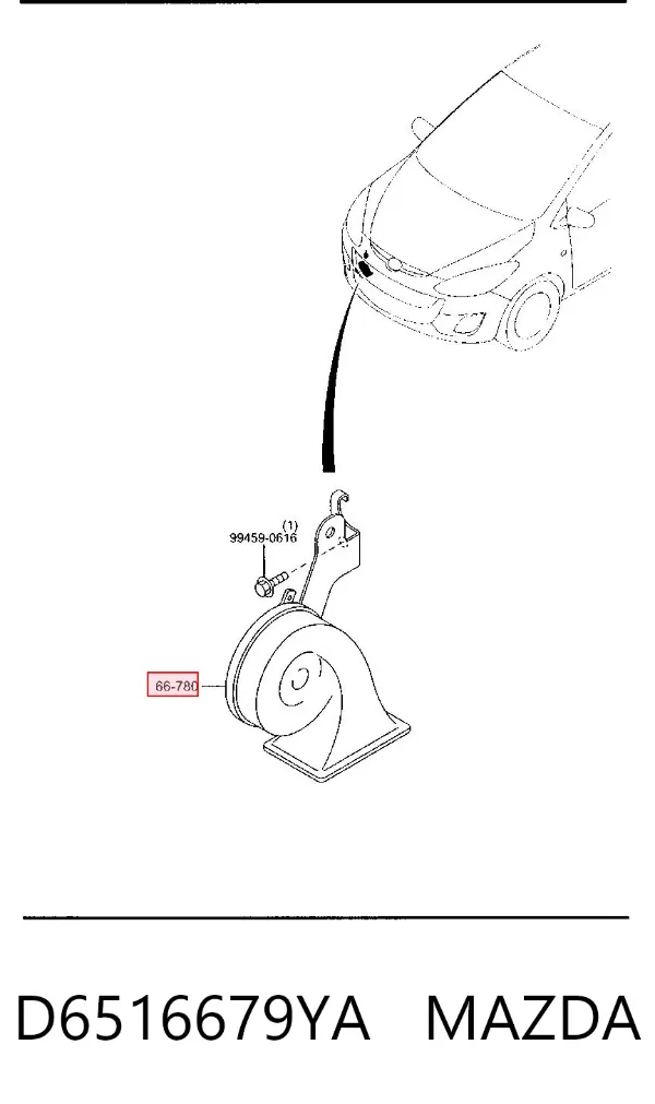 Звуковой сигнал D6516679YA Mazda
