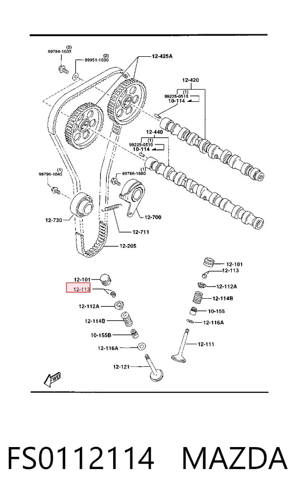 Сухарь клапана FS0112114 Mazda