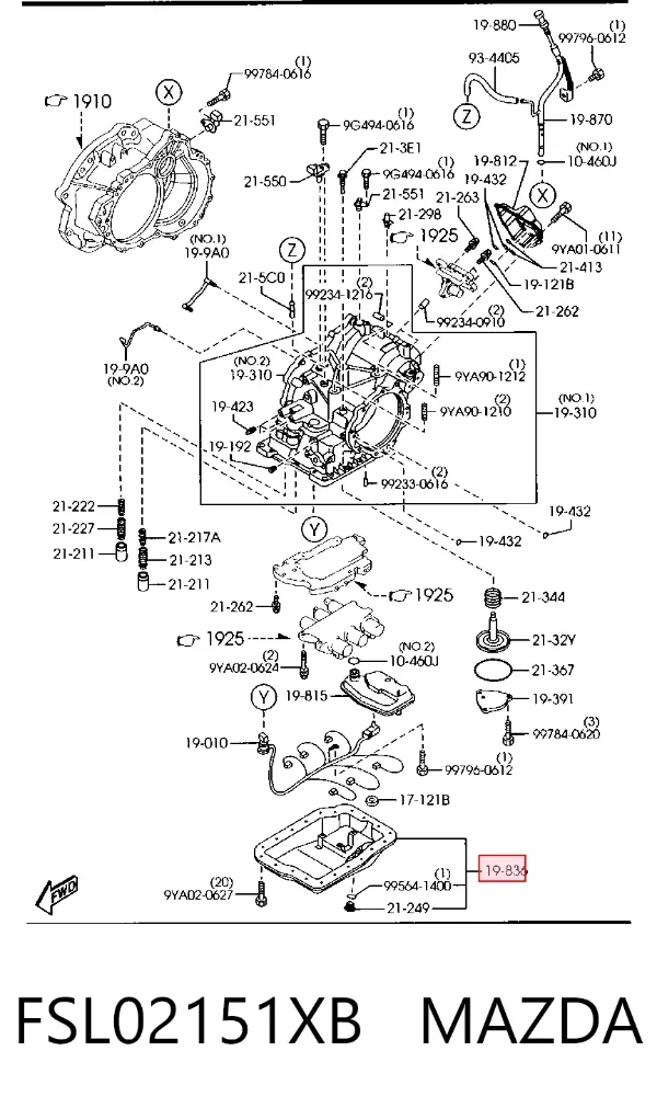 Поддон АКПП FSL02151XB Mazda