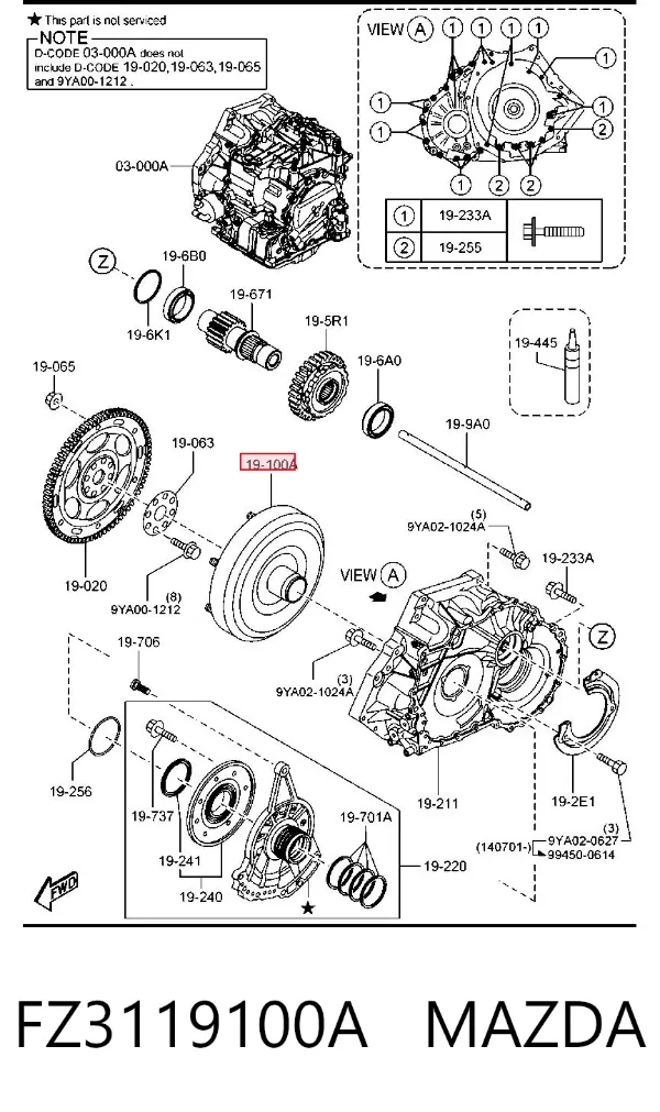  FZ3119100A Mazda