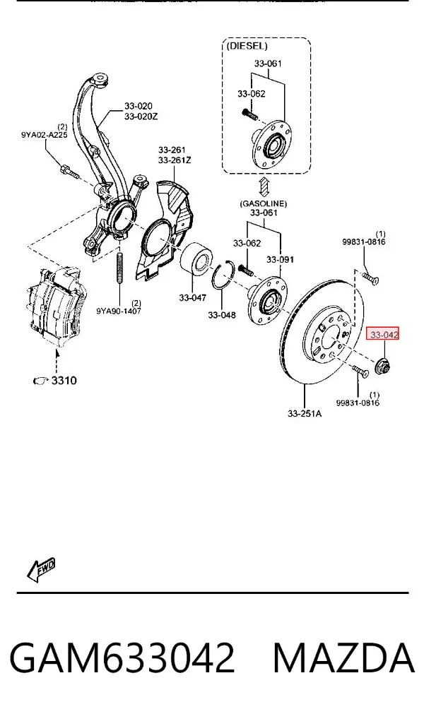  GAM633042 Mazda