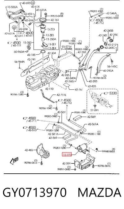 Фильтр бака топливных паров MAZDA GY0713970