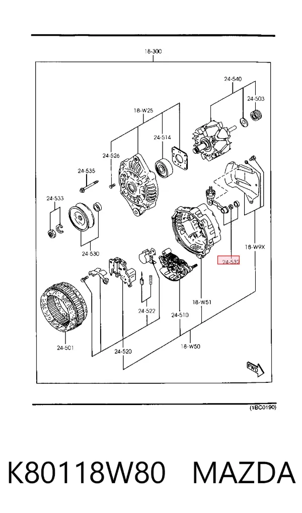 K80118W80 Mazda
