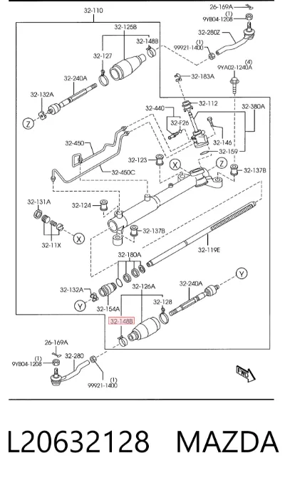 Хомут пыльника ШРУСа, универсальный MAZDA L20632128