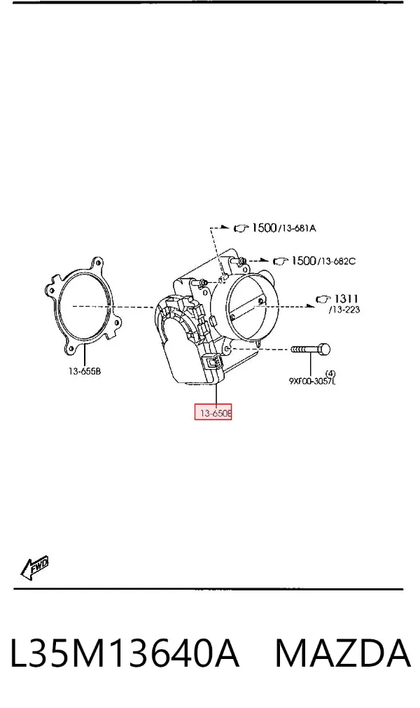 Дроссельная заслонка L35M13640A Mazda