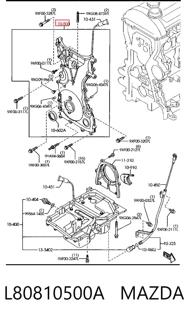  L80810500A Mazda
