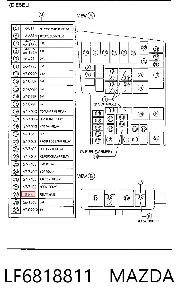  LF6818811 Mazda