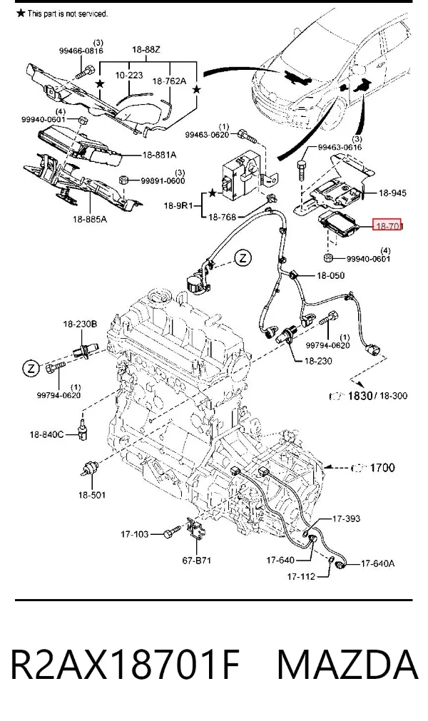  R2AX18701F Mazda