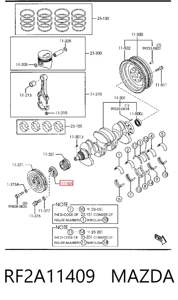  RF2A11409 Mazda