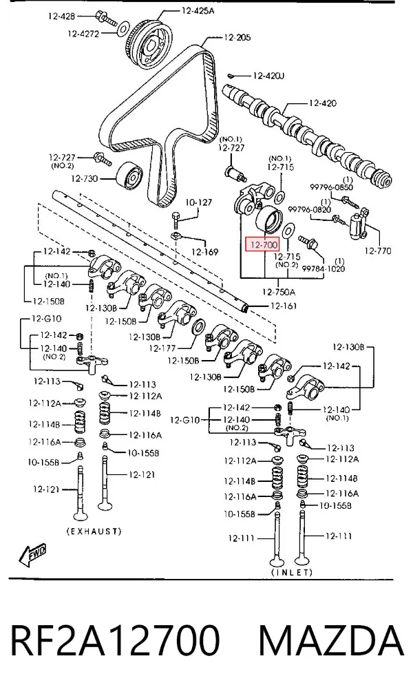 Паразитный ролик ГРМ RF2A12700 Mazda