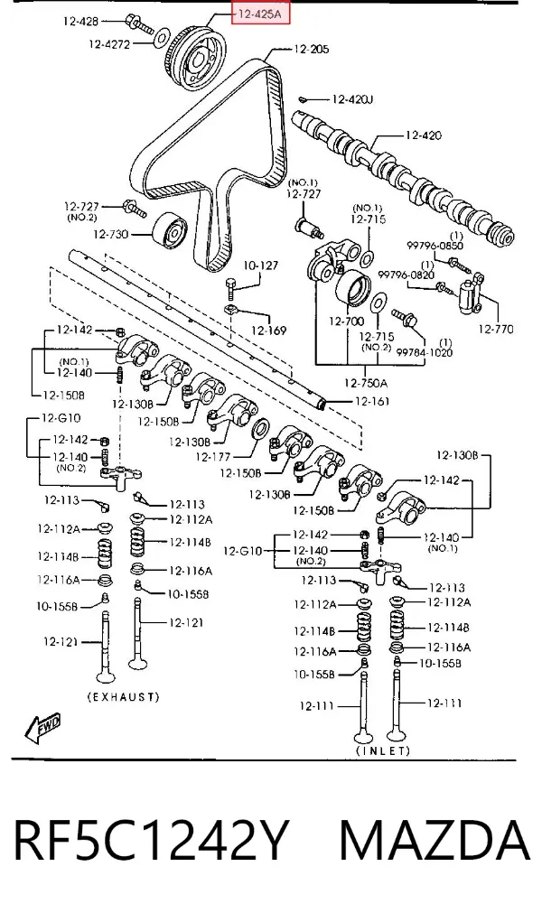 Шестерня распредвала RF5C1242Y Mazda