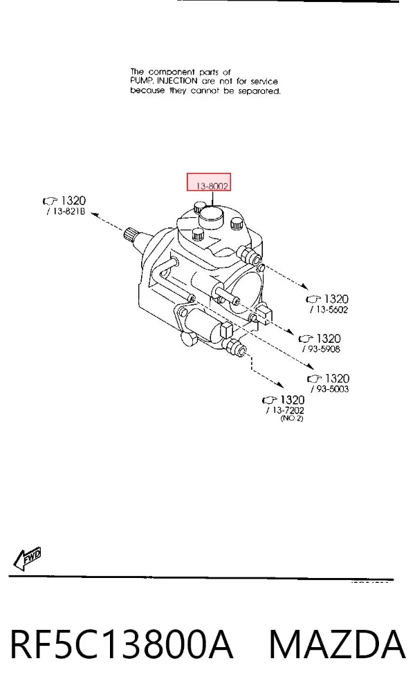 ТНВД RF5C13800A Mazda