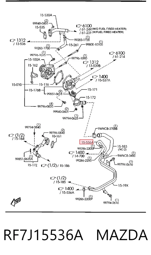  RF7J15536A Mazda