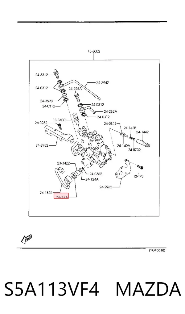 Клапан ТНВД отсечки топлива (дизель-стоп) S5A113VF4 Mazda