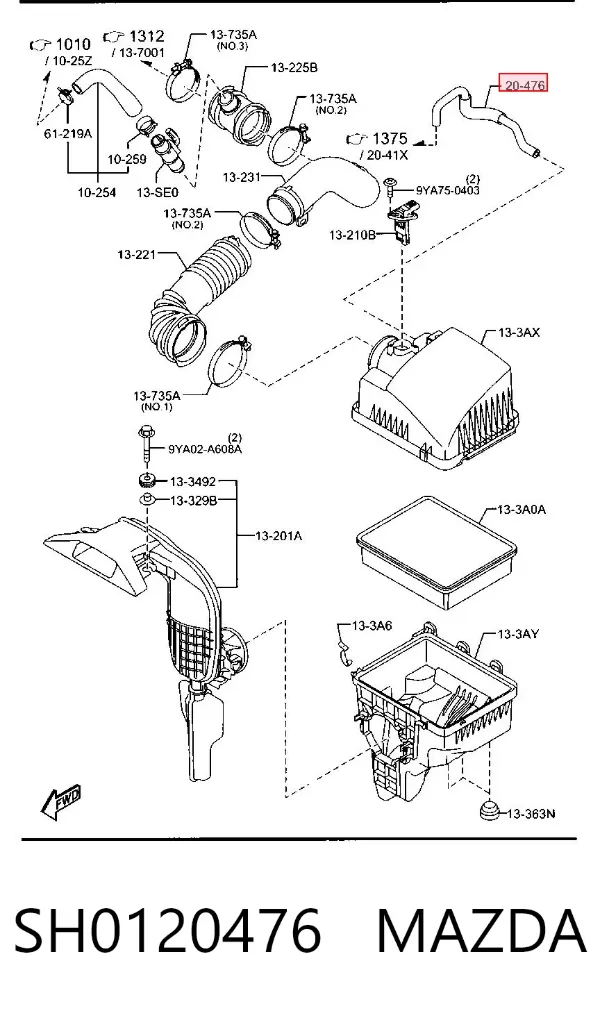  SH0120476 Mazda