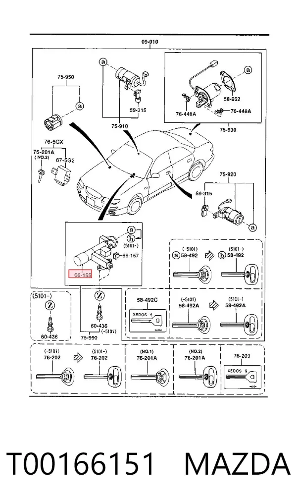 Контактная группа T00166151 Mazda
