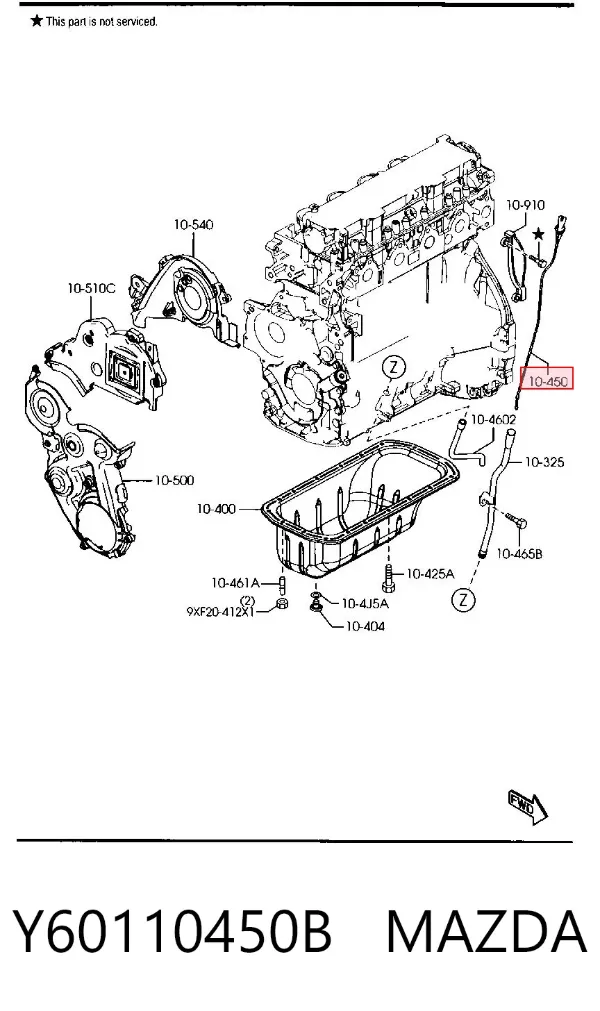 Щуп масляный Y60110450B Mazda