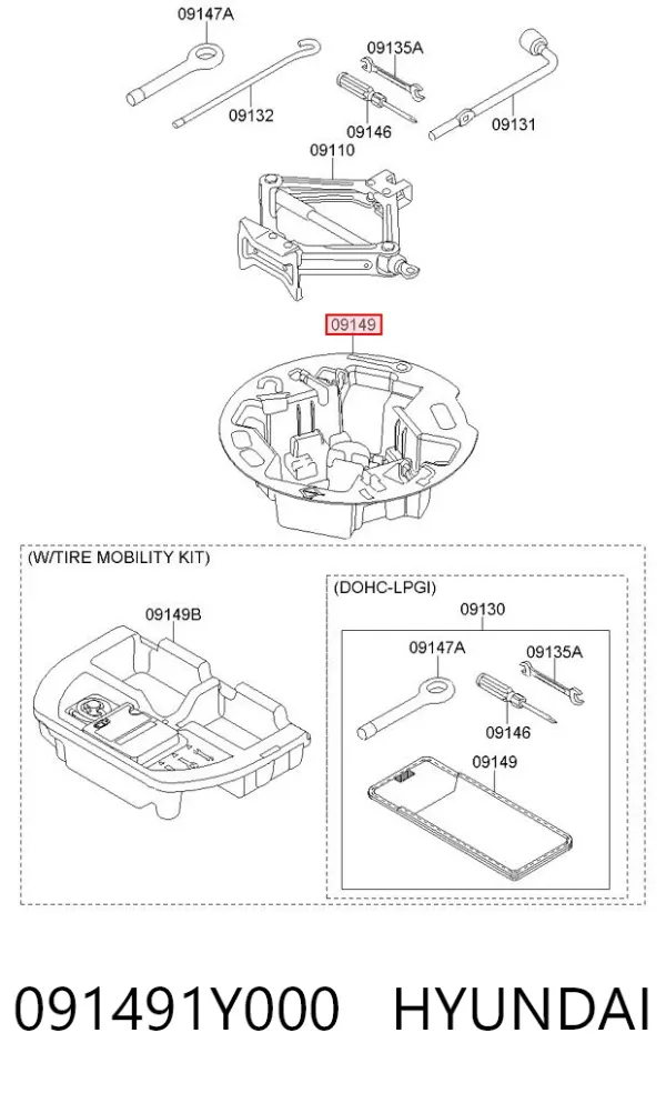  091491Y000 Hyundai/Kia