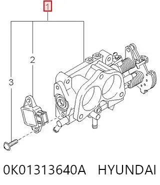 Дроссельная заслонка 0K01313640A Hyundai/Kia
